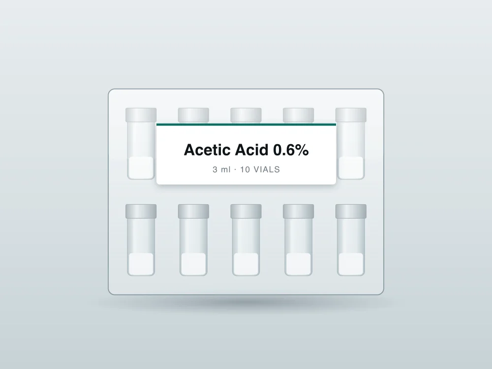 Acetic Acid 0.6% 3 ml kit