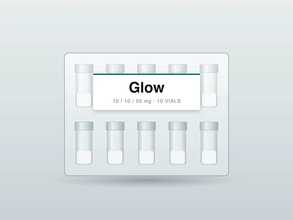 Glow (TB-500 + BPC-157 + GHK-Cu) 10 / 10 / 50 mg kit