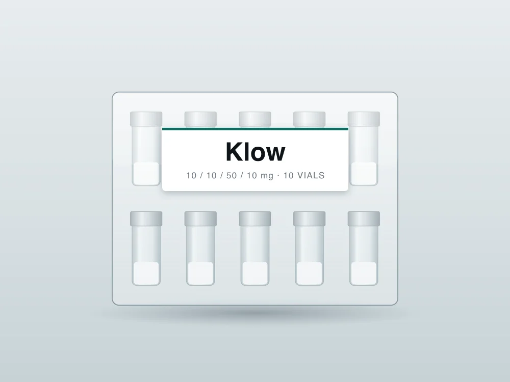 Klow (TB-500 + BPC-157 + GHK-Cu + KPV) 10 / 10 / 50 / 10 mg kit